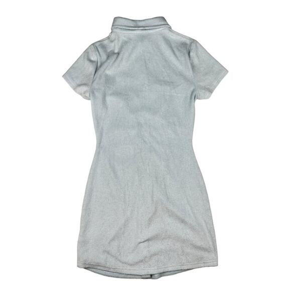 Fashion Nova Ruched Terry Cotton Mini Dress in Light Blue - Picture 3 of 3